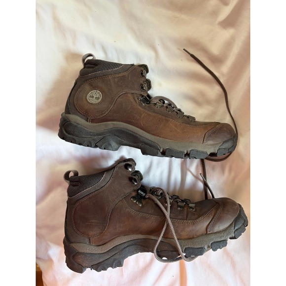 Timberland Shoes - Timberland White Ledge Hiking Boots Women 8.5 Gorpcore Waterproof Brown Leather